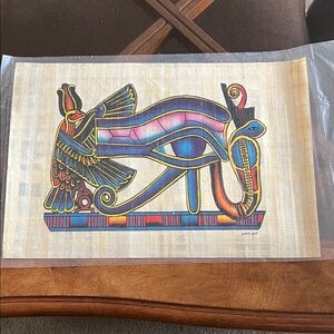 Egyptian Eye of Horus Wall Art Papyrus painting